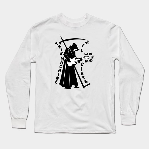 Death Playing Guitar Long Sleeve T-Shirt by MonkeyBusiness
